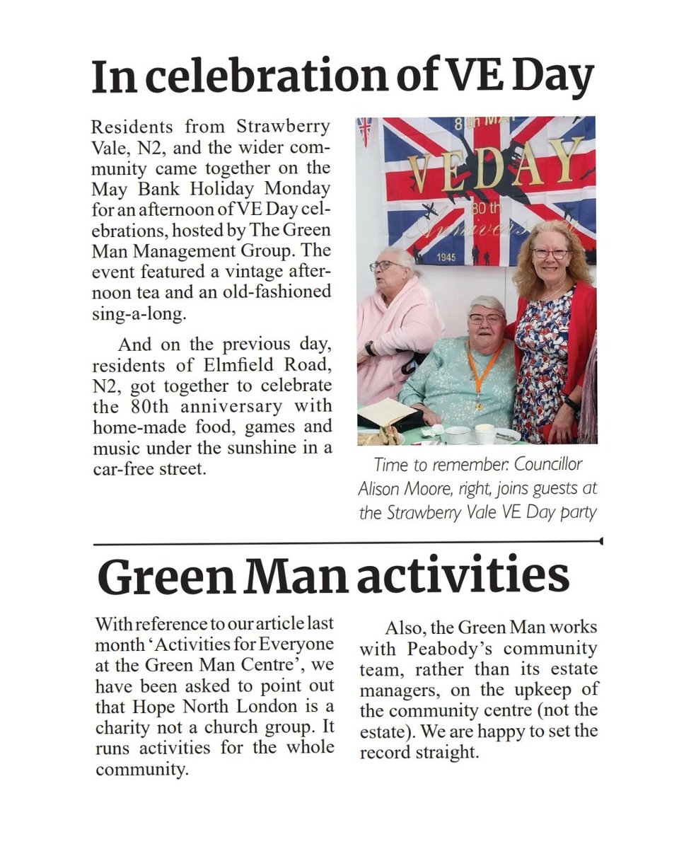 Lovely to see the Green Man Community Centre featured in this month’s Archer newspaper! Great to have our community work highlighted — big thanks to everyone who makes it such a special place. 💚 #EastFinchley #CommunityMatters #GreenManCentre <a href="/TheArcherN2/">The Archer</a>