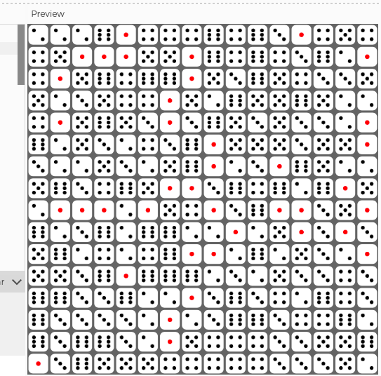 Arrange many things in a row.>>in rows 
dice after dice
#minacoding #day08 #p5js #creativeCoding