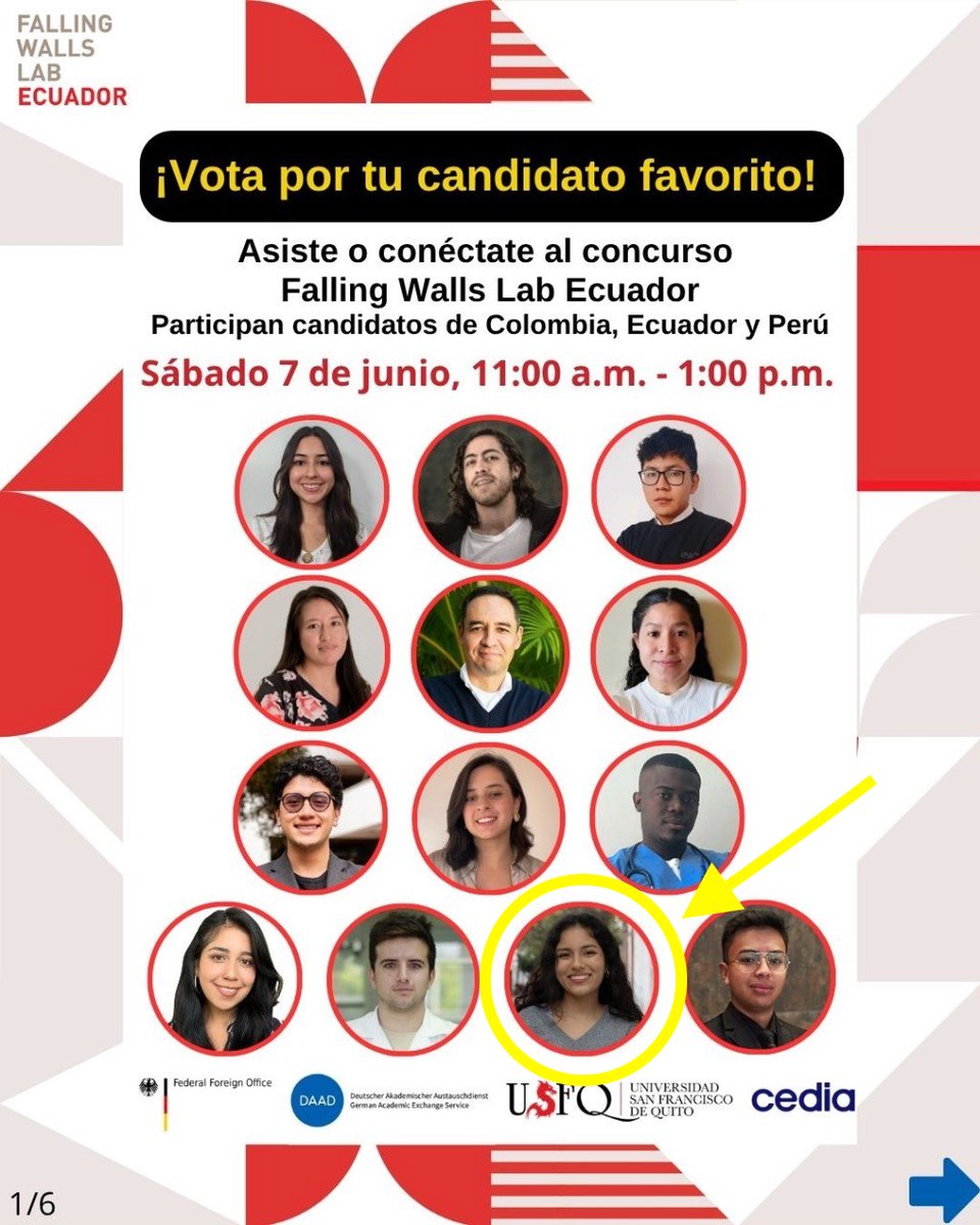 El Foco (@elfoco_pe) on Twitter photo 🚨 ¡Arrancó el <a href="/Falling_Walls/">Falling Walls</a>! La competencia internacional que reúne a los pensadores más audaces de Ecuador, Colombia y Perú.
💡 El Foco está representado por Valeria Vicente. No olviden votar por ella.🙏
📌 Aquí pueden seguir la transmisión: youtube.com/watch?v=o8Of2j… 🚨 ¡Arrancó el <a href="/Falling_Walls/">Falling Walls</a>! La competencia internacional que reúne a los pensadores más audaces de Ecuador, Colombia y Perú.
💡 El Foco está representado por Valeria Vicente. No olviden votar por ella.🙏
📌 Aquí pueden seguir la transmisión: youtube.com/watch?v=o8Of2j…