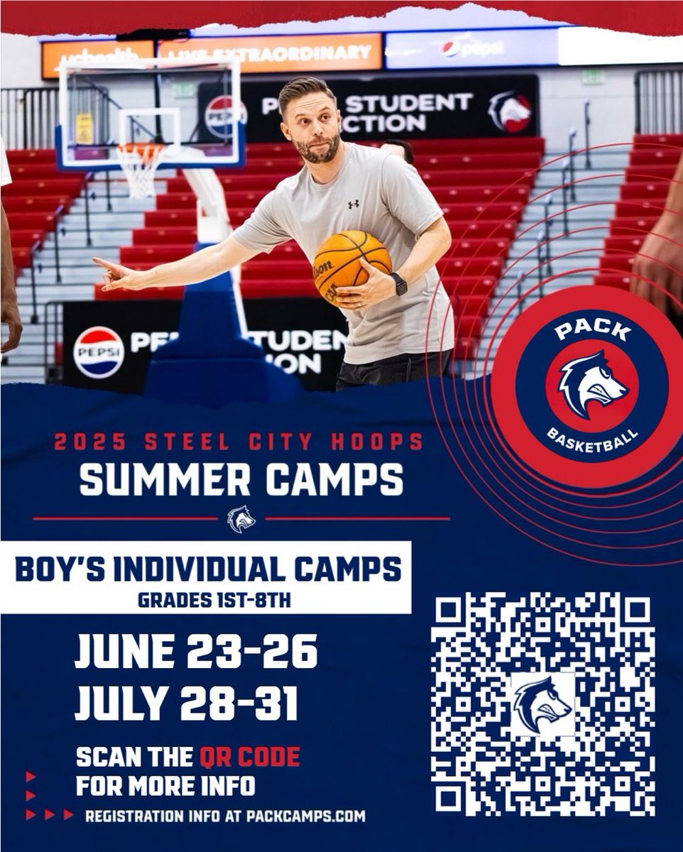 🏀 Registration is still OPEN for our 2025 Steel City Hoops Summer Camps!

Boys Grades 1st–8th
📅 June 23–26 &amp; July 28–31
📍 CSU Pueblo

Come learn, compete, and grow alongside our ThunderWolf players — they’ll be active and hands-on all week!

📲 Sign up now: