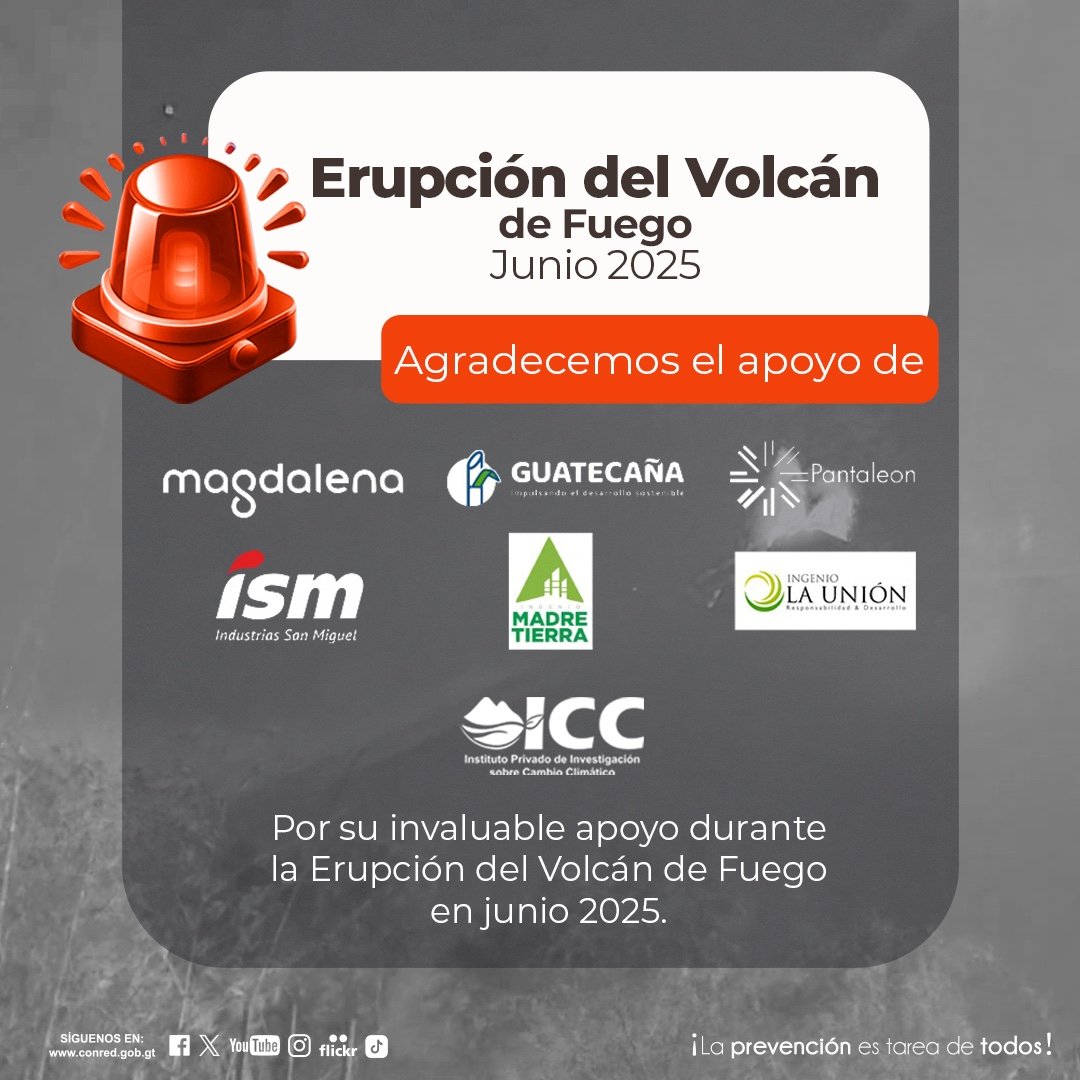 ConredGuatemala's tweet photo. Agradecemos a todas las instituciones que se unieron para apoyar en las evacuaciones realizadas por la actividad del #VolcánDeFuego. https://t.co/wi3Cy0QOVF