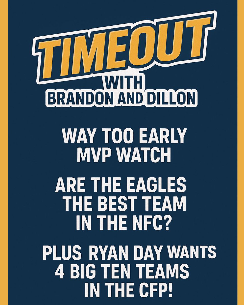 Timeout w/ Brandon and Dillon (@towithbandd) on Twitter photo Here’s a few of the topics that we’ll be covering in Episode 1 of TimeOut With <a href="/coachsaffel/">Brandon Saffel</a> and <a href="/DBertels09/">Dillon Bertels</a>!
Go subscribe today so you don’t miss the debut episode!
⬇️ #NFL
youtube.com/@TimeoutwithBr… Here’s a few of the topics that we’ll be covering in Episode 1 of TimeOut With <a href="/coachsaffel/">Brandon Saffel</a> and <a href="/DBertels09/">Dillon Bertels</a>!
Go subscribe today so you don’t miss the debut episode!
⬇️ #NFL
youtube.com/@TimeoutwithBr…