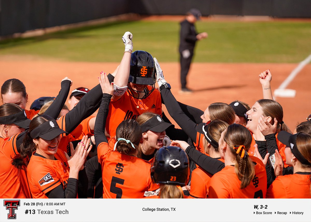 Big Sky Conference (@bigskyconf) on Twitter photo Throwback to <a href="/IdahoStateSB/">Idaho State Softball</a>’s win over National Runner-Up Texas Tech
#ExperienceElevated Throwback to <a href="/IdahoStateSB/">Idaho State Softball</a>’s win over National Runner-Up Texas Tech
#ExperienceElevated