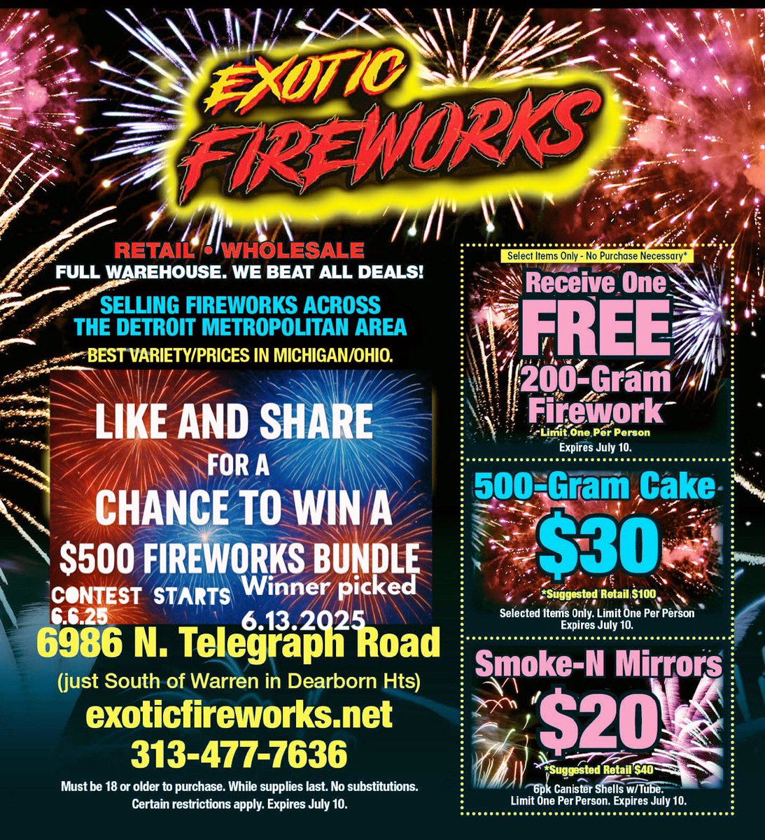 Cynthia Mifsud (@mifsudcynthia) on Twitter photo Like Share and Tag <a href="/FireworksPat/">Exotic Fireworks</a> for a chance to win a $500 Fireworks Bundle!! #ExoticFireworks #Sharetheboom #Independenceday Like Share and Tag <a href="/FireworksPat/">Exotic Fireworks</a> for a chance to win a $500 Fireworks Bundle!! #ExoticFireworks #Sharetheboom #Independenceday