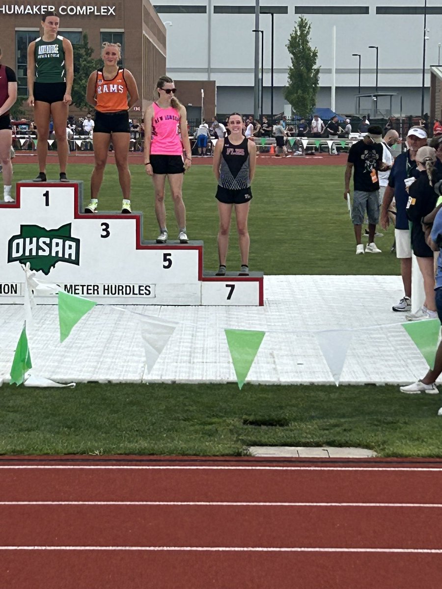 Ariel Heitkamp is 7th in the 300m Hurdles!!  
Congratulations!!💪💪