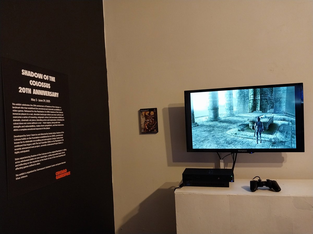 chigamespace's tweet image. Open for business - and fun!
chicagogamespace.com/exhibitions/sh…
Check out Gamespace today with our special Shadow of the Colossus exhibit and tons of other special, rare games!
We're open 2-5pm, Sat-Sun.