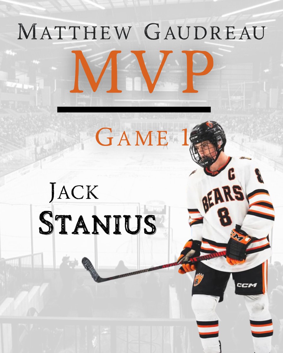Your game one MVP is forward Jack Stanius!