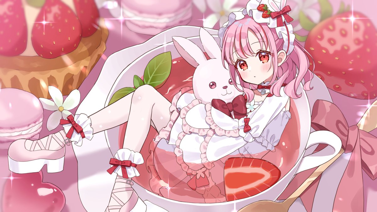 Vtuberの苺莉ゆさ様（x.com/meiriyusa）のお誕生日イラストを今年も担当させていただきました💖
ありがとうございました！