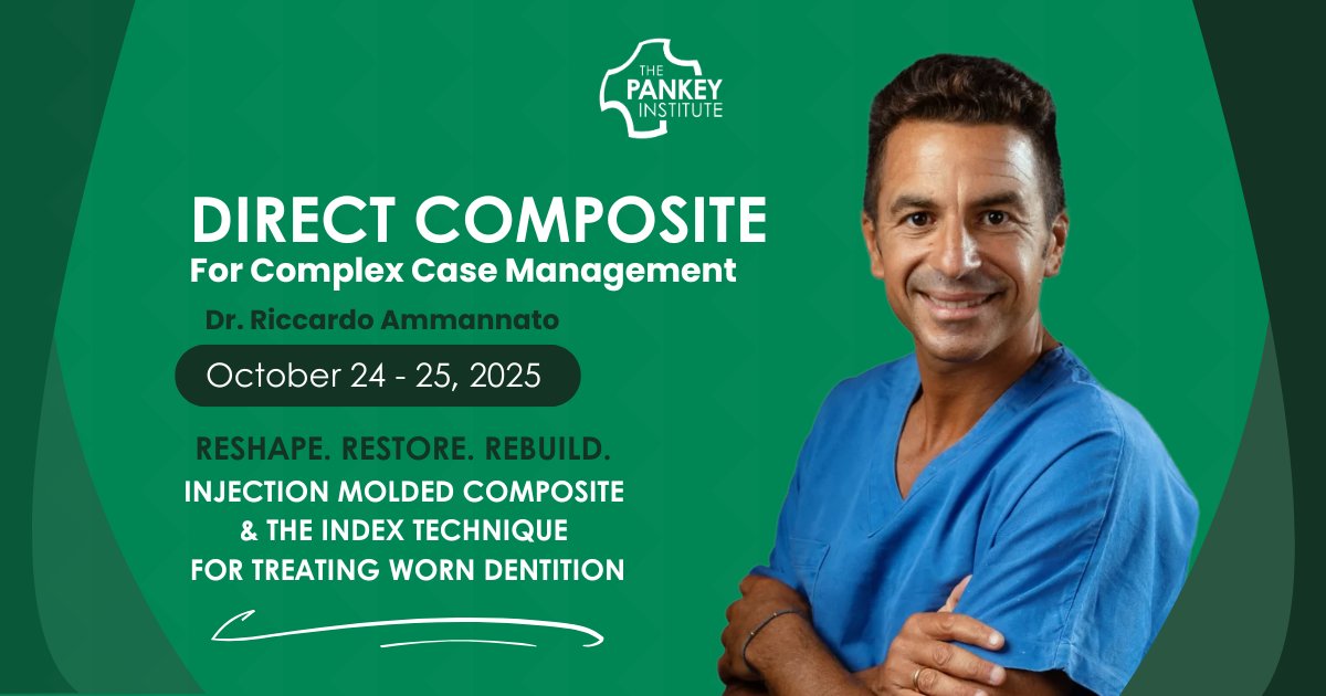 PankeyInstitute's tweet image. #DirectComposite for #WornDentition – Master the #dentalinjectionmolding and index technique through a hands-on course with Dr. Riccardo Ammannato 🦷🙌 

Don't miss out, Register Now: hubs.li/Q03qPw5n0
