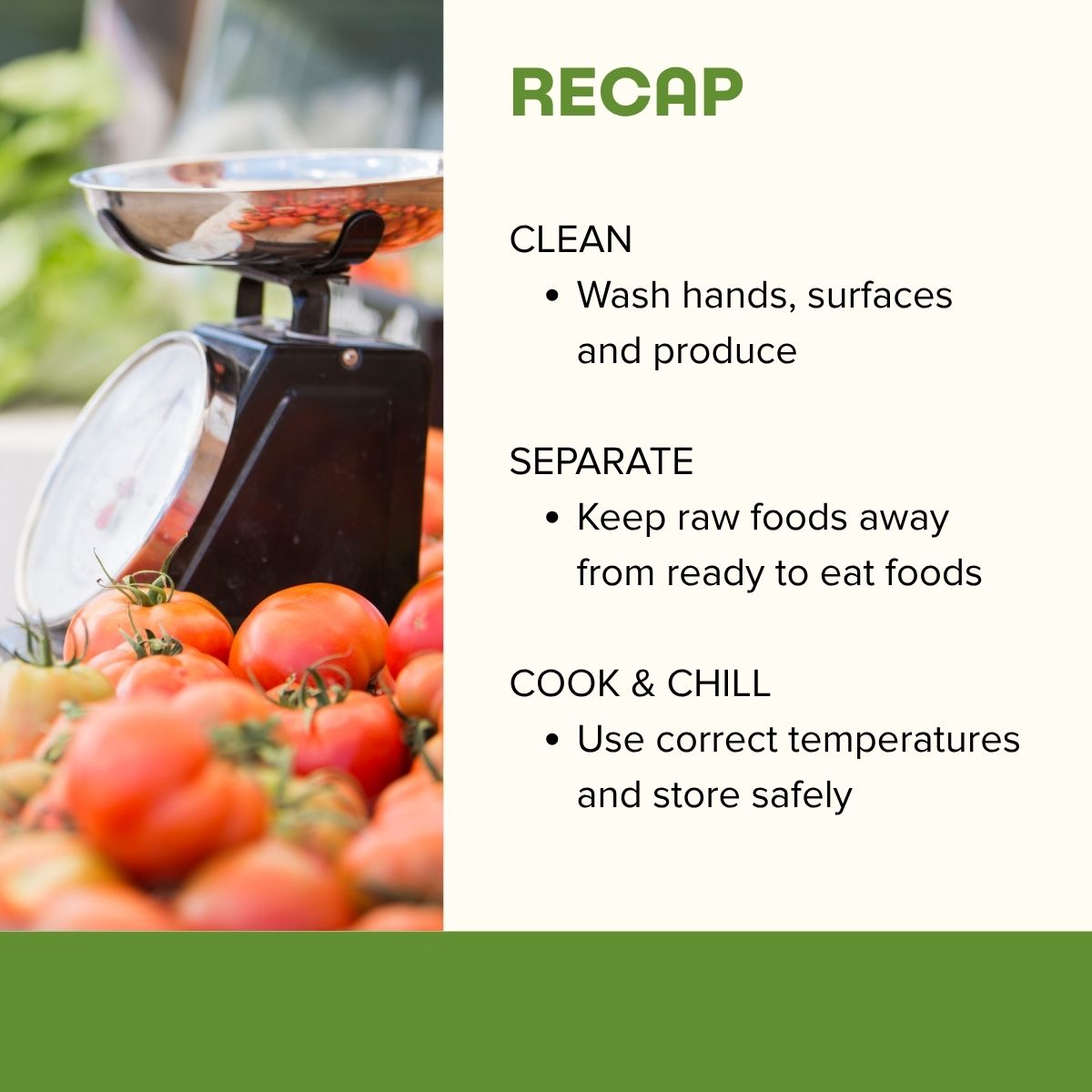 Today is Food Safety Day! As we discovered this week, food borne illness is preventable with the proper and safe handling of food. Remember the three key steps: clean, wash, and cook &amp; chill to keep you and your family safe! 🍽️

#FoodSafetyDay