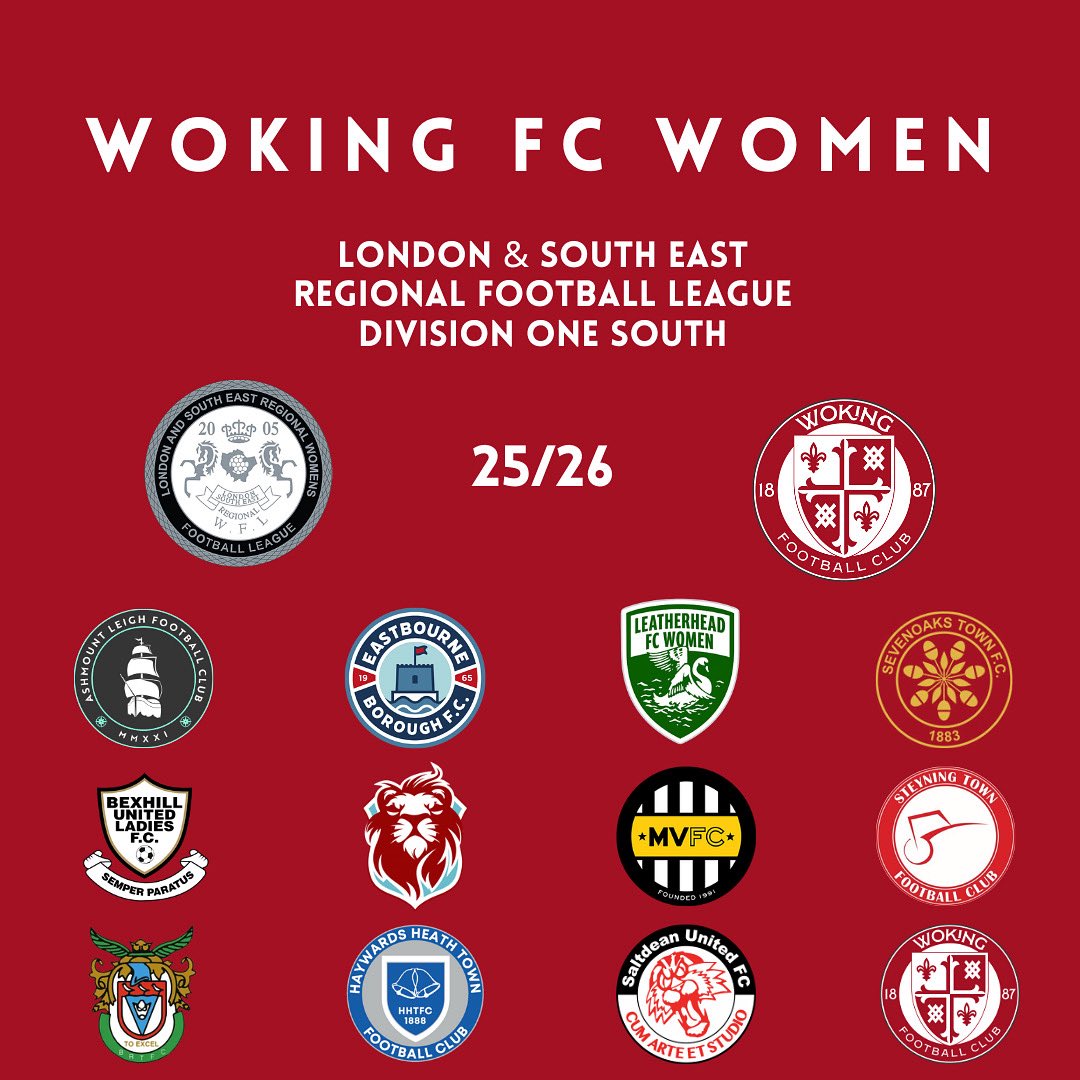 Woking FC Women (@wokingfcwomen) on Twitter photo New season. New opponents. New challenges. We are excited to see what lays ahead for Woking Women this season โฆ๏ธ
<a href="/wokingfc/">Woking Football Club</a>
<a href="/AshmountLeighFC/">Ashmount Leigh FC</a>
<a href="/BexhillUnitedFC/">Bexhill United</a>
<a href="/rocks1883/">Bognor Regis Town FC</a>
<a href="/ebfc_official/">Eastbourne Borough FC</a>
<a href="/HUSSCOFFICAL/">HastingsUnitedSocial</a>
<a href="/leatherheadwfc/">Leatherhead FC Women</a>
<a href="/SaltdeanWomenFC/">Saltdean United Women FC</a>
<a href="/SevenoaksTownFC/">Sevenoaks Town FC</a>
<a href="/SteyningTown/">Steyning Town FC โฝ</a> New season. New opponents. New challenges. We are excited to see what lays ahead for Woking Women this season โฆ๏ธ
<a href="/wokingfc/">Woking Football Club</a>
<a href="/AshmountLeighFC/">Ashmount Leigh FC</a>
<a href="/BexhillUnitedFC/">Bexhill United</a>
<a href="/rocks1883/">Bognor Regis Town FC</a>
<a href="/ebfc_official/">Eastbourne Borough FC</a>
<a href="/HUSSCOFFICAL/">HastingsUnitedSocial</a>
<a href="/leatherheadwfc/">Leatherhead FC Women</a>
<a href="/SaltdeanWomenFC/">Saltdean United Women FC</a>
<a href="/SevenoaksTownFC/">Sevenoaks Town FC</a>
<a href="/SteyningTown/">Steyning Town FC โฝ</a>