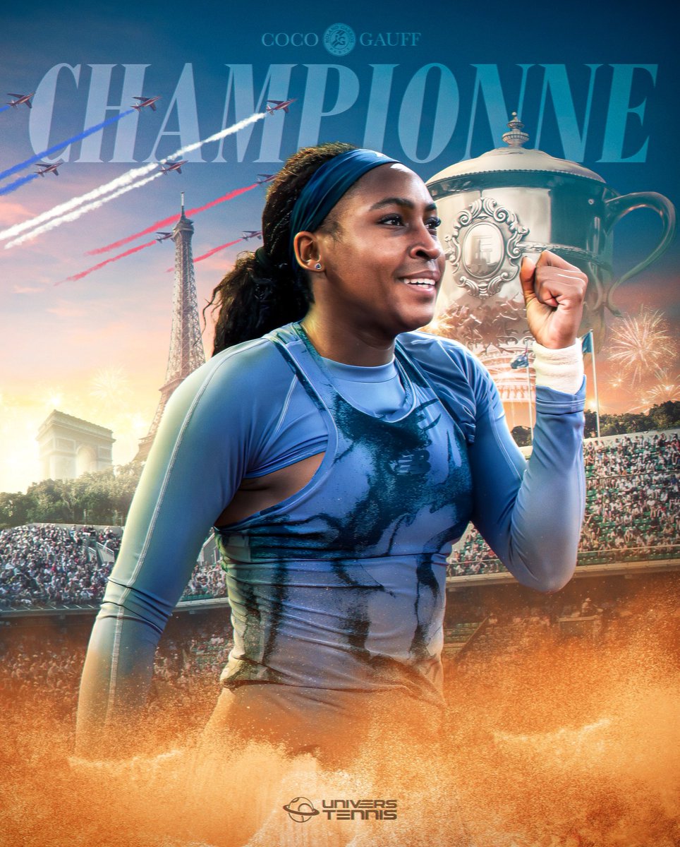 👑 GAUFF REINE À PARIS 👑

Coco Gauff dompte la n°1 mondiale Aryna Sabalenka en finale (6-7, 6-2, 6-4) et décroche son deuxième titre du Grand Chelem, le premier à #RolandGarros

Elle devient la première Américaine à s’imposer ici depuis Serena Williams en 2015. 🏆