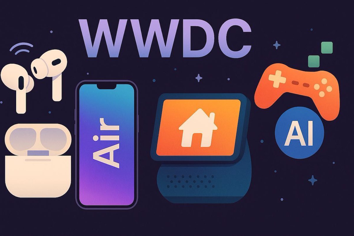 wpverse's tweet photo. 🚨 WWDC 2025 is almost here! Expect dramatic OS redesigns, a new “iOS 26” naming system, and rumors of AirPods with live translation, sleep tracking, and camera control. Plus: a dedicated Apple Gaming Hub app could debut! Roundup: https://t.co/GeJiBiuLdh
#WWDC25 #AppleNews #iOS26 https://t.co/55WC1OML3g