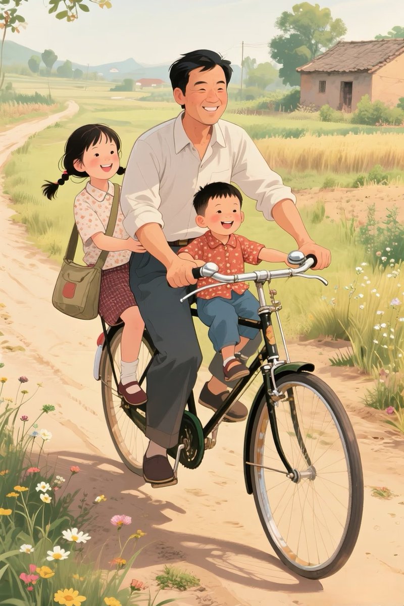 车轮转啊转，我们的笑声洒满田野