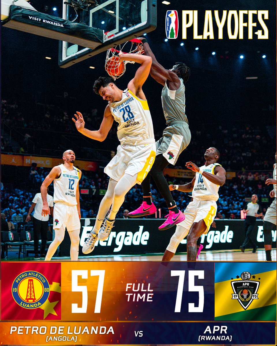 APR 🇷🇼 stuns the reigning champs Petro de Luanda 🇦🇴 to secure the #5 seed! 🔥

Petro finishes #6 — just like last season — and will face the #3 seed in the BAL Playoffs quarterfinals.

#BAL5