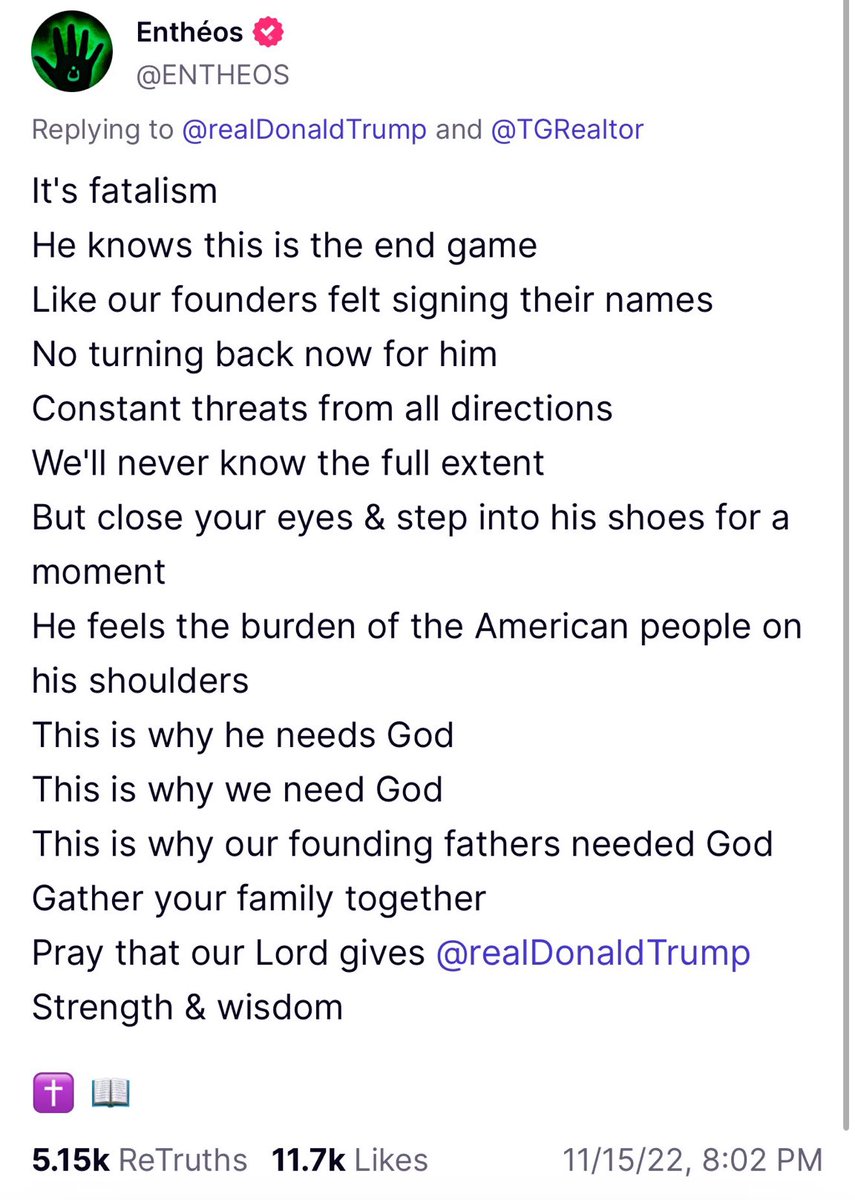 God Bless President Trump