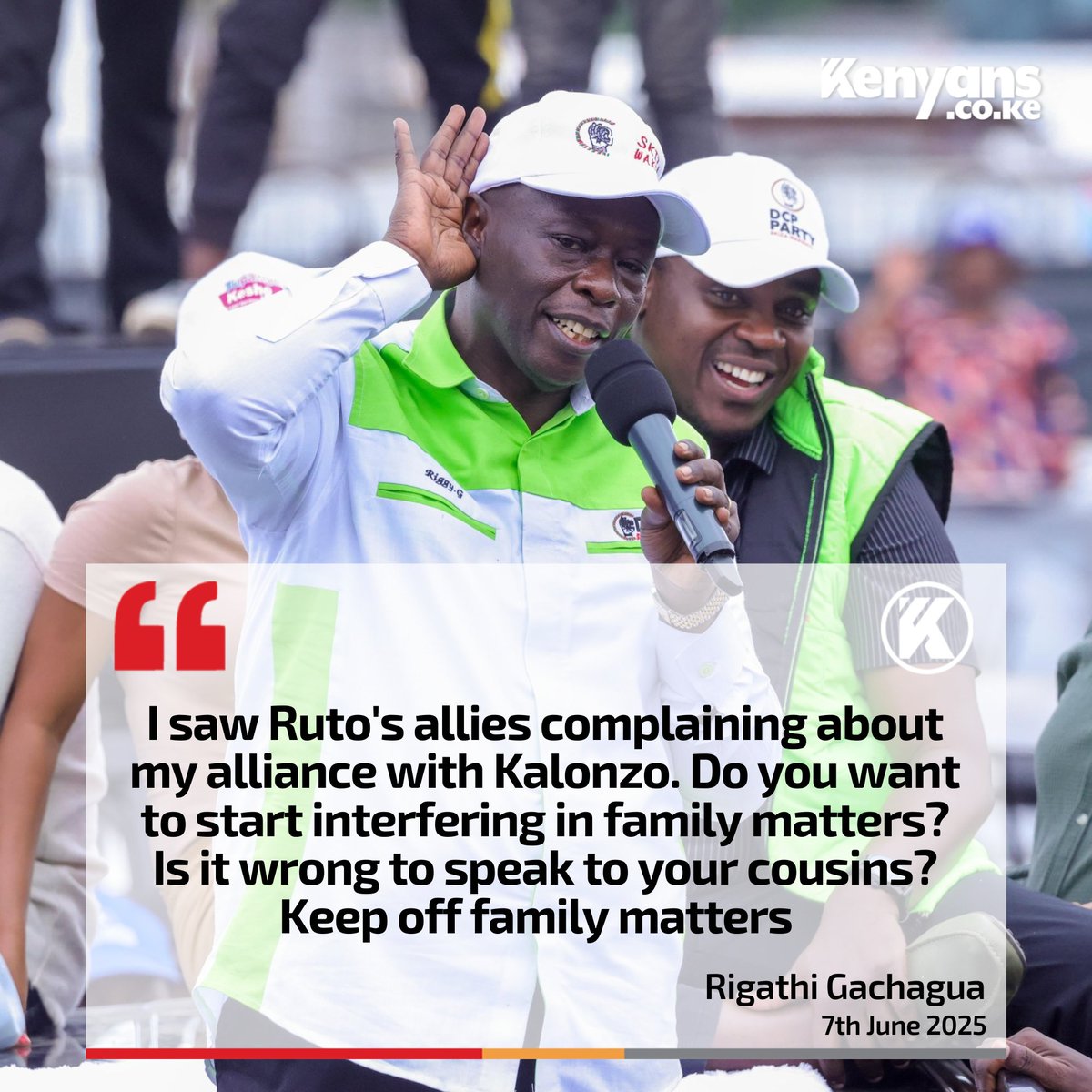 Is it wrong to speak to your cousins? - Rigathi Gachagua