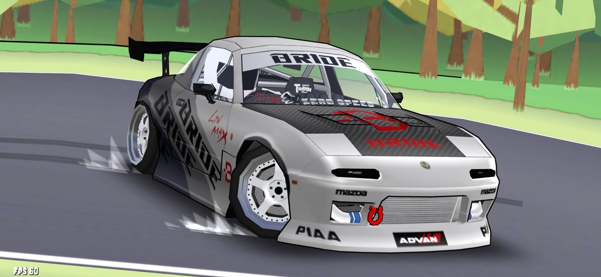 ina_zumaaa_rs68's tweet image. 新作ロードスター\('ω' )/
今回はカッコイイ路線になったな🤩
BRIDEのロードスター
トランクがカーボンなの少しへんやで変えるかも💦
 #frlegends  #zero_speed