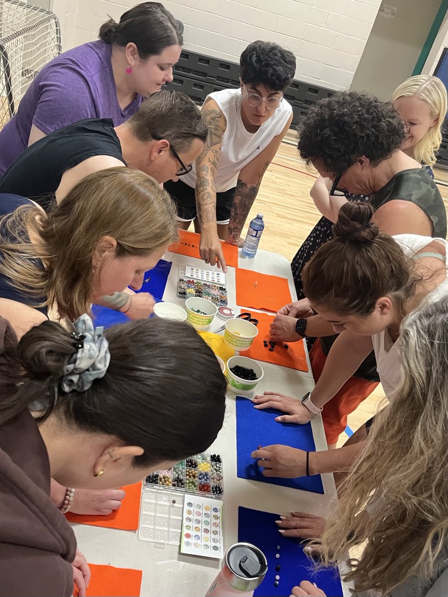 A bracelet making activity that captures our stories. This was inspired by a teacher who asked her students about their lives and significant moments. What a great ProD and crew!