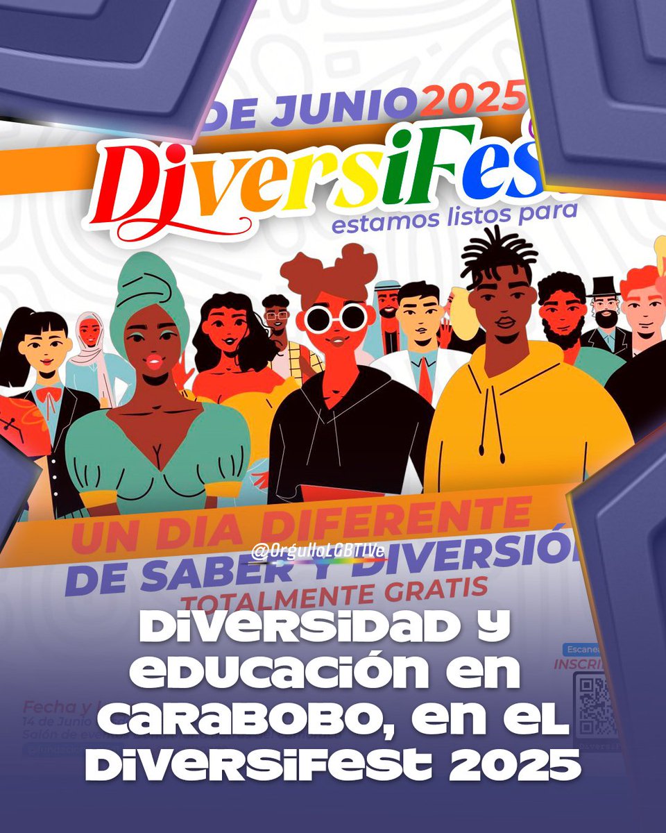 La Fundación Mavid Carabobo anuncia el DiversiFest 2025, un evento educativo y cultural gratuito que se realizará el Sabado 14 de junio a partir de las 9:00 AM en el Salón de eventos Doña María.

 instagram.com/p/DKkNUMNoqZo/