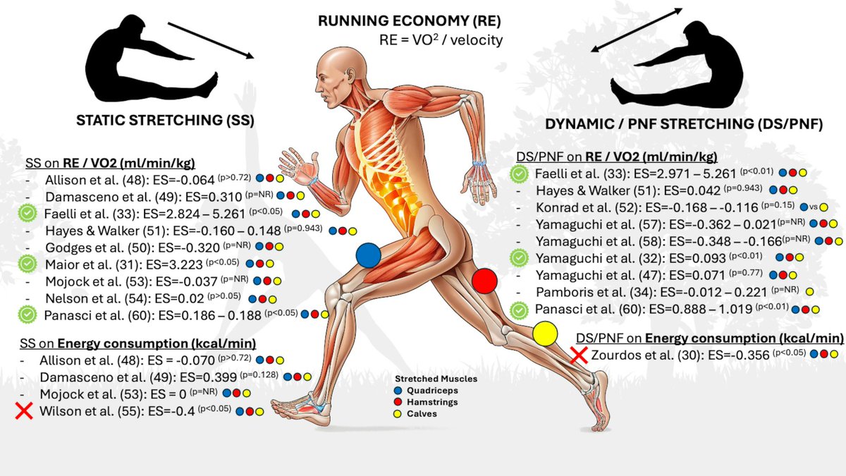 Physio Meets Science (@physiomescience) on Twitter photo Acute and Chronic Effects of Stretching on Running Economy: A SR with MA
"In contrast to common beliefs that stretching decreased stiffness parameters and would therefore hamper RE, current evidence does not support any effect of stretching on RE."
sportsmedicine-open.springeropen.com/articles/10.11… Acute and Chronic Effects of Stretching on Running Economy: A SR with MA
"In contrast to common beliefs that stretching decreased stiffness parameters and would therefore hamper RE, current evidence does not support any effect of stretching on RE."
sportsmedicine-open.springeropen.com/articles/10.11…