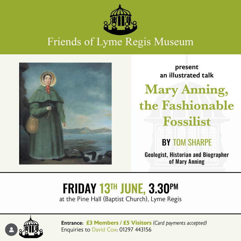 FriendsofLRM's tweet photo. There is  still much we don’t know about the life and work Lyme Regis  palaeontologist, Mary Anning.  In this talk, Tom will describe the latest research and introduce a  different Mary Anning to the one known from her famous  portrait.
For further details, please see advert. https://t.co/57KJAAeWUV