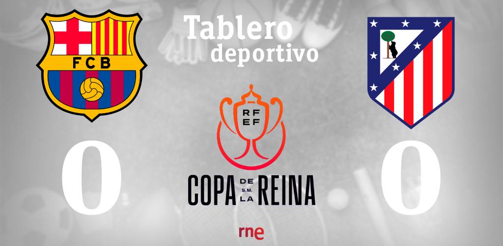 Tablero Deportivo RNE (@tablero_rne) on Twitter photo 🔥 ¡ARRANCA LA FINAL DE LA COPA DE LA REINA!
⏰ 19:00h
🏟️ El Alcoraz
🏆 #CopaDeLaReina
⚽️ F.C. Barcelona 🆚 Atlético de Madrid
🎙️<a href="/MikiCamino98/">Miki Camino</a> y <a href="/_saraguti/">Sara Gutiérrez Alcaraz</a>
🔴DIRECTO | <a href="/rne/">Radio Nacional</a>
📲 rtve.es/rneaudio 🔥 ¡ARRANCA LA FINAL DE LA COPA DE LA REINA!
⏰ 19:00h
🏟️ El Alcoraz
🏆 #CopaDeLaReina
⚽️ F.C. Barcelona 🆚 Atlético de Madrid
🎙️<a href="/MikiCamino98/">Miki Camino</a> y <a href="/_saraguti/">Sara Gutiérrez Alcaraz</a>
🔴DIRECTO | <a href="/rne/">Radio Nacional</a>
📲 rtve.es/rneaudio