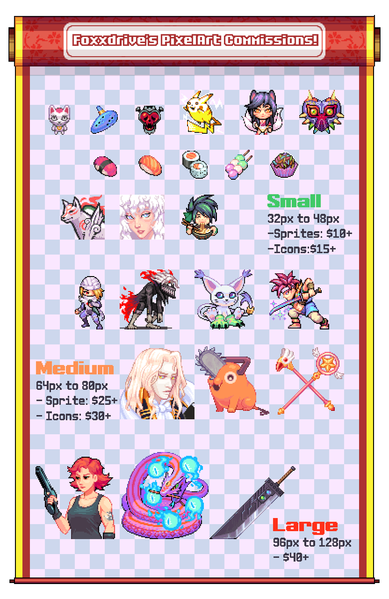 FoxxDrive's tweet image. Pixel art c0mms!  I&apos;m opening up new slots!  Please, follow the guide on the last picture if you&apos;re interested and DM me!
