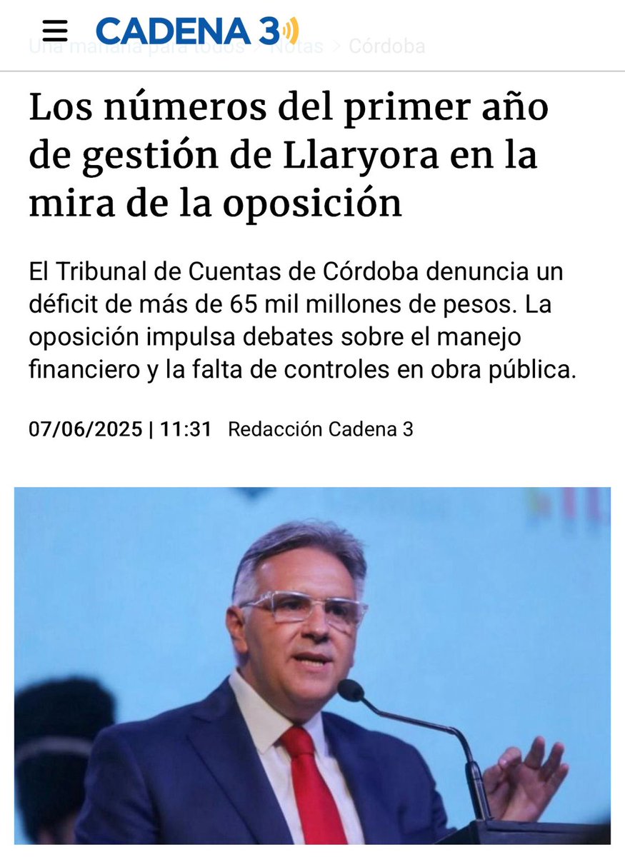 Nancy Almada (@nancyalmada) on Twitter photo 🧵 Córdoba no ajusta. Córdoba despilfarra.
Mientras el Gobierno Nacional de <a href="/JMilei/">Javier Milei</a> achica el gasto, <a href="/MartinLlaryora/">Martín Llaryora</a> hace lo contrario: gasta sin control, endeuda la provincia y te sube los impuestos.
Abrí los ojos!!!👀👇🏼 🧵 Córdoba no ajusta. Córdoba despilfarra.
Mientras el Gobierno Nacional de <a href="/JMilei/">Javier Milei</a> achica el gasto, <a href="/MartinLlaryora/">Martín Llaryora</a> hace lo contrario: gasta sin control, endeuda la provincia y te sube los impuestos.
Abrí los ojos!!!👀👇🏼