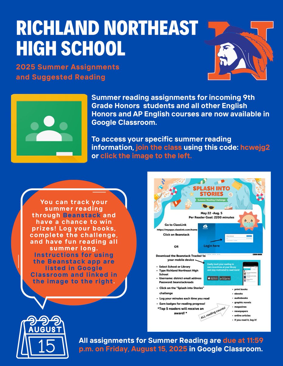 RNE_Counseling's tweet image. Summer 2025 Reading Assignments 📚 drive.google.com/drive/mobile/f…
