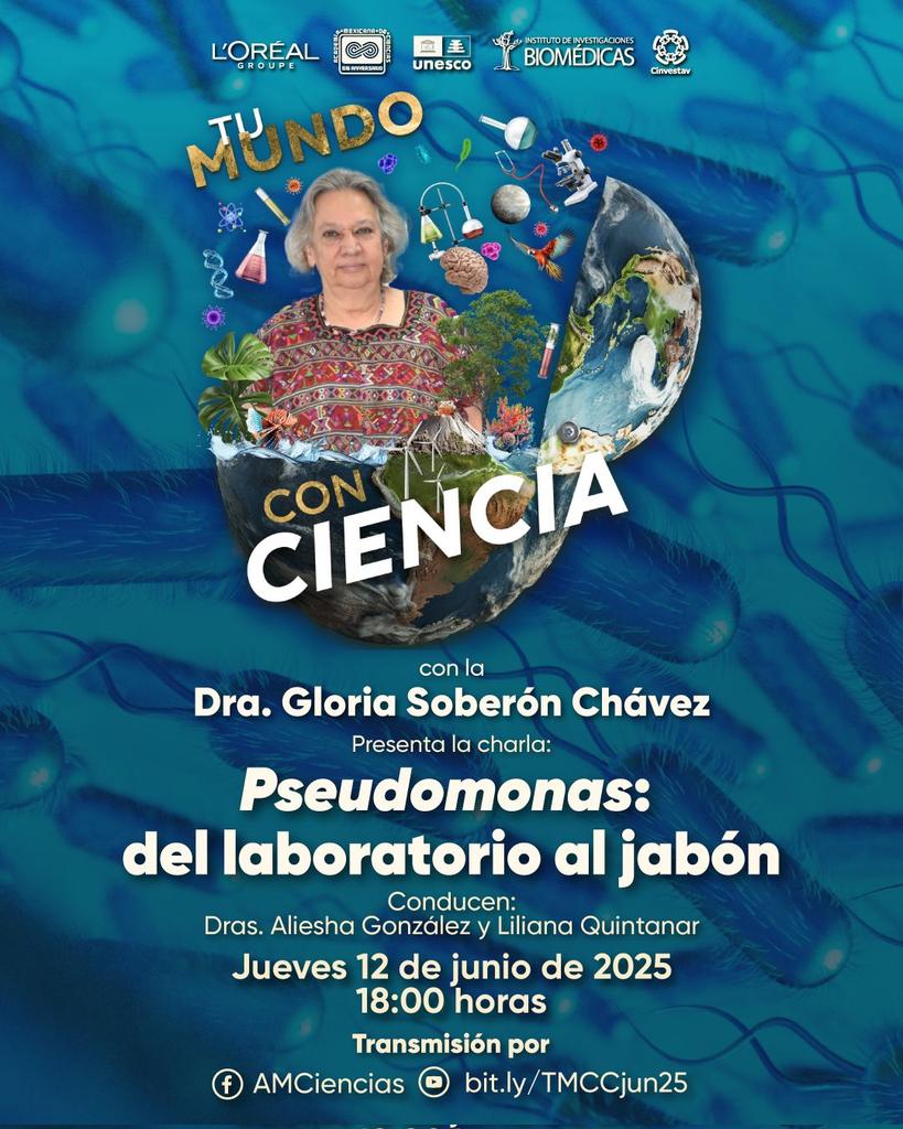 Academia Mexicana de Ciencias (@amciencias) on Twitter photo 📢 No te pierdas el último episodio de la cuarta temporada de #TuMundoConCiencia.
Participa la doctora Gloria Soberón de <a href="/biomedicasunam/">Instituto de Investigaciones Biomédicas IIBO, UNAM</a>.
🗓️ Jueves, 12 de junio
⏰ 18:00 h
⭕️Transmisión por FB y YT: bit.ly/TMCCjun25
<a href="/UNESCOMexico/">UNESCO México</a> <a href="/lorealmexico/">L'Oréal México</a> 📢 No te pierdas el último episodio de la cuarta temporada de #TuMundoConCiencia.
Participa la doctora Gloria Soberón de <a href="/biomedicasunam/">Instituto de Investigaciones Biomédicas IIBO, UNAM</a>.
🗓️ Jueves, 12 de junio
⏰ 18:00 h
⭕️Transmisión por FB y YT: bit.ly/TMCCjun25
<a href="/UNESCOMexico/">UNESCO México</a> <a href="/lorealmexico/">L'Oréal México</a>