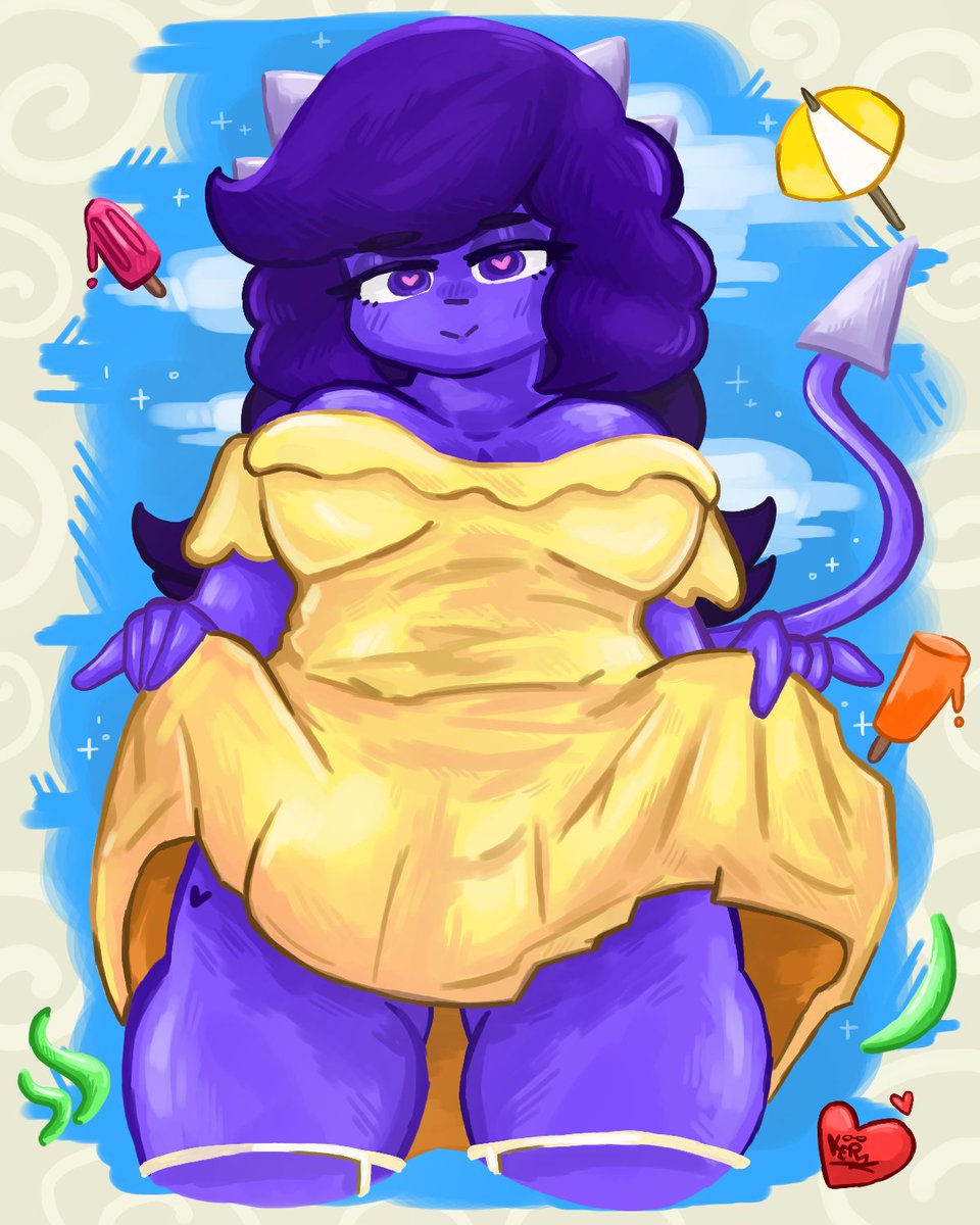 vytherl's tweet photo. clubette in a summer dress🏖️

#GeometryDash #gd #art #digitalart https://t.co/v35seyrp2k