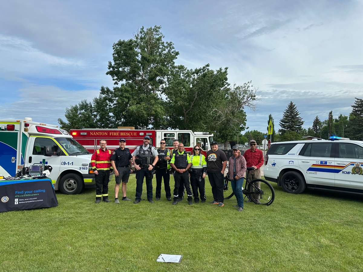 #yourEMS had a fabulous time yesterday attending the 'Bike Rodeo' in Nanton, AB. This community-focused event taught kids about bike safety and riding skills in a fun and engaging way. Please remember to always where your helmet when riding a bike, scooter, skateboard, etc.