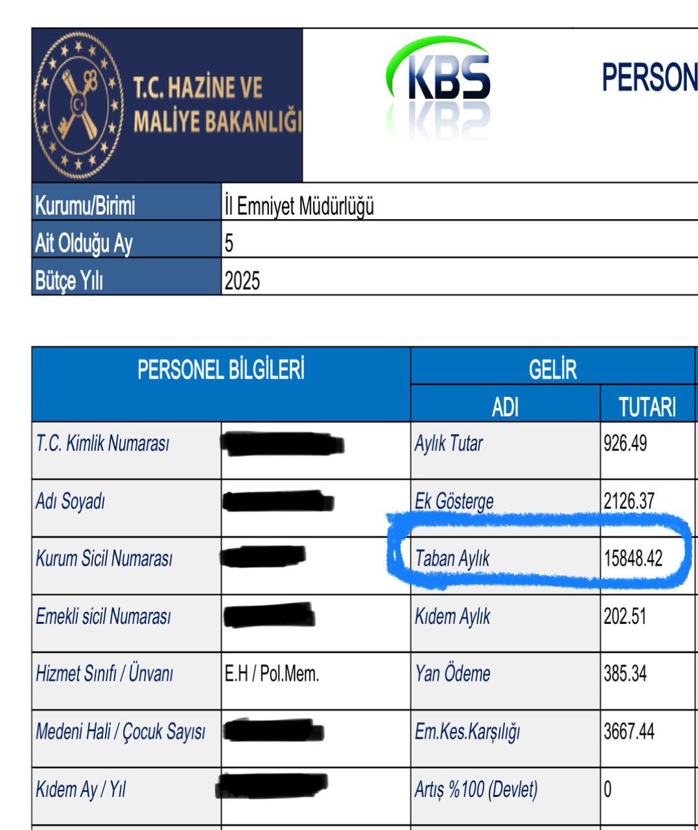 Polisin emekliliğe esas olan taban maaşının 15.848 ₺ olduğunu ve aldığı diğer ücretlerin hepsinin tazminat olduğunu biliyor musunuz ?
 #EmniyetTabanMaaşaZam