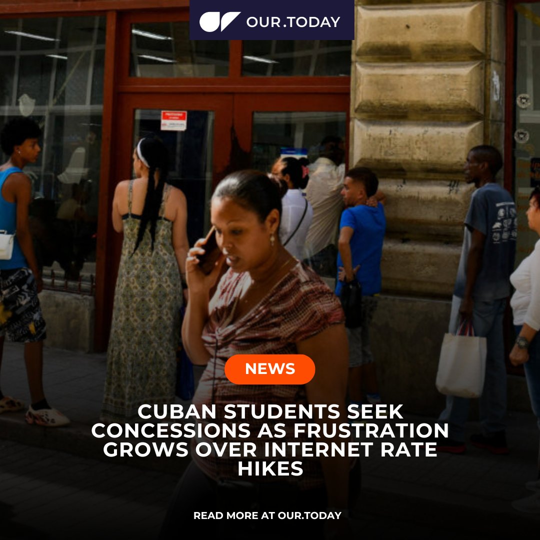 Students called on their peers to skip classes in protest of the price hikes, which have been rebuked across the Caribbean island nation.

Read more:
bit.ly/45MkyEB

Photo: REUTERS

Follow us:
FB: facebook.com/our.today.news
YT: OurToday
IG: <a href="/our/">DaniEL</a>.today

#Cuba #Havana