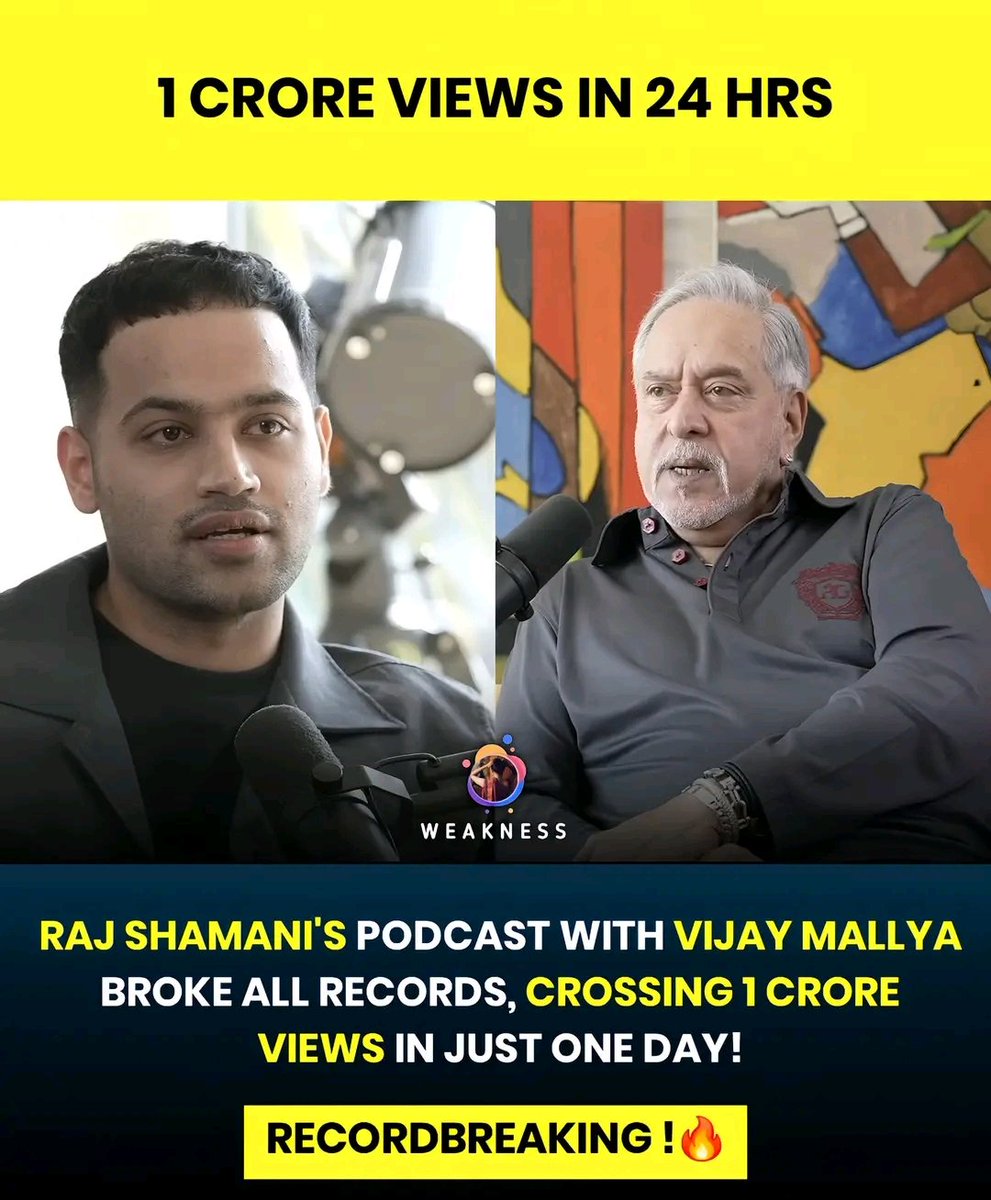 When the King speaks, the world listens. 10M+ views in 24 hours isnt just virality, its legacy in motion.
Vijay Mallya proves once again why he remains the undisputed King of Good Times, with charm, candour, and class unmatched. A masterclass in presence, even without the throne.