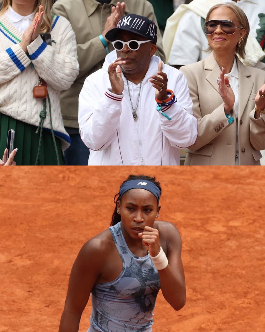 COCO.  GAUFF -LA REINE DE PARIS,AVEC LES ENCOURAGEMENTS DE SPIKE. LEE  A ROLAND-GARROS