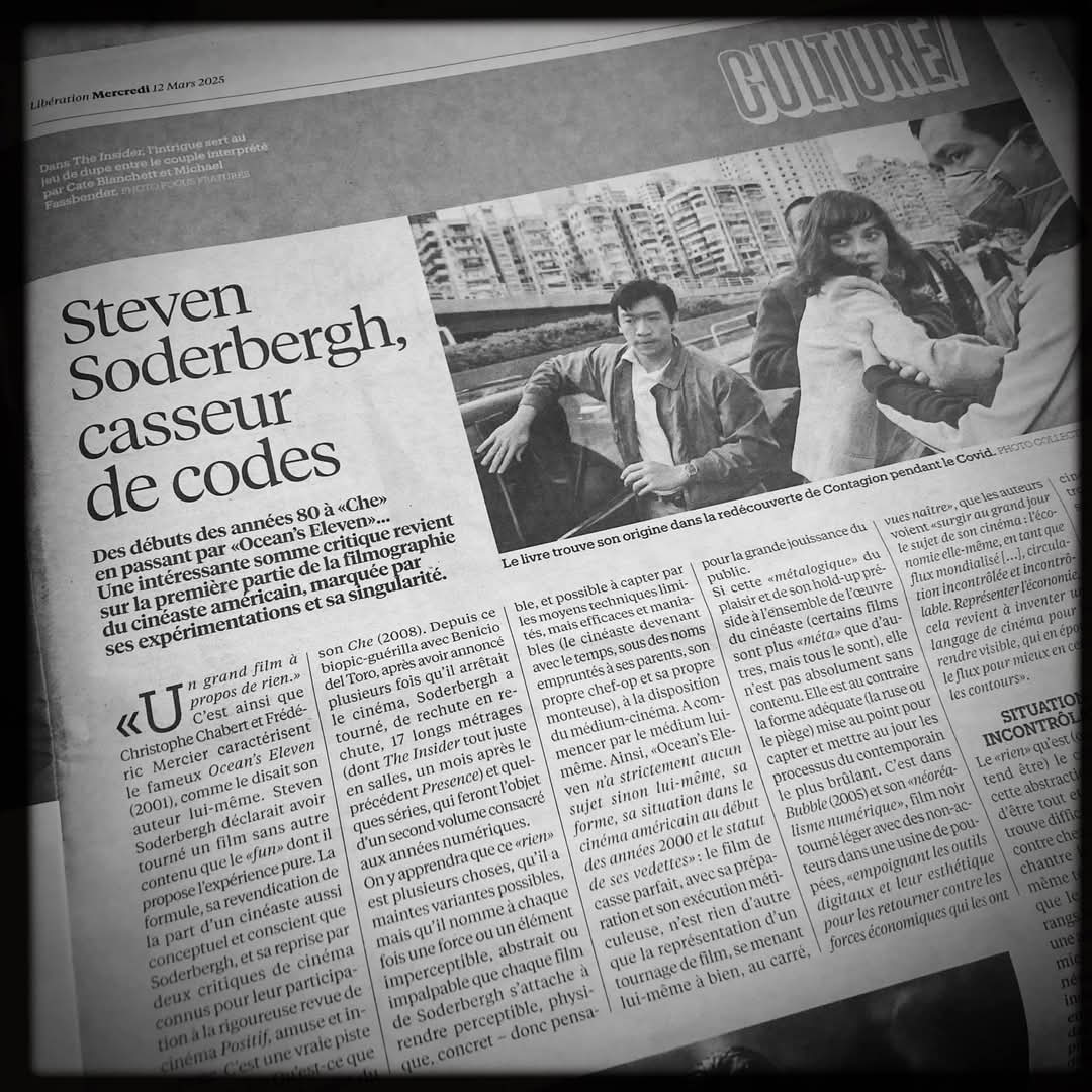 Fred Mercier (@fremercier) on Twitter photo Après des pages élogieuses dans <a href="/libe/">Libération</a> et <a href="/lemondefr/">Le Monde</a> (entre autres), le volume 1 de notre Steven Soderbergh (aux éditions <a href="/MarestEditeur/">Marest éditeur</a>) vient de rejoindre la bibliothèque de <a href="/lacinematheque/">La Cinémathèque</a> Française. Pour Christophe Chabert et moi, c'est une immense fierté, gratitude et joie. Après des pages élogieuses dans <a href="/libe/">Libération</a> et <a href="/lemondefr/">Le Monde</a> (entre autres), le volume 1 de notre Steven Soderbergh (aux éditions <a href="/MarestEditeur/">Marest éditeur</a>) vient de rejoindre la bibliothèque de <a href="/lacinematheque/">La Cinémathèque</a> Française. Pour Christophe Chabert et moi, c'est une immense fierté, gratitude et joie.