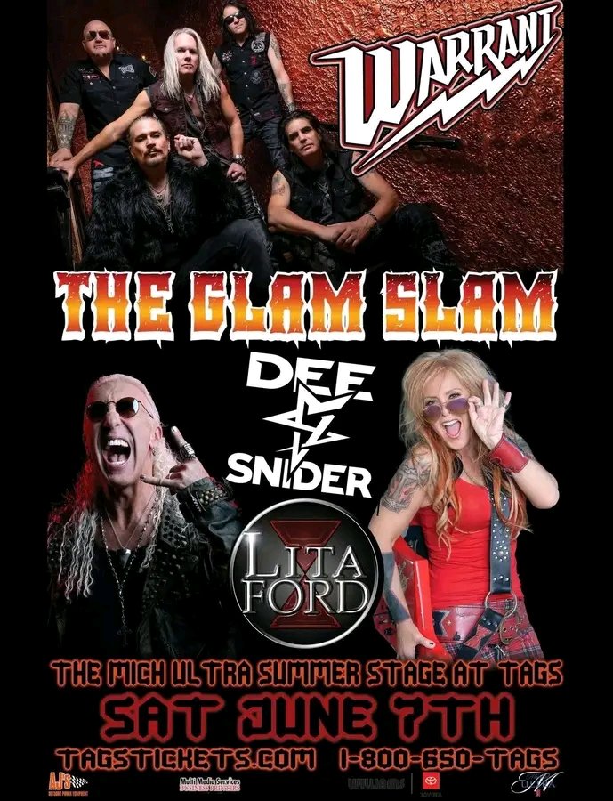 litafordfanpage's tweet image. TONIGHT we hit Big Flats, NY at TAG'S SUMMER STAGE with Warrant and an encore set with Dee Snider! Last show in the US before we hit Europe! Visit LitaFordOnline.com for tickets and tour dates!