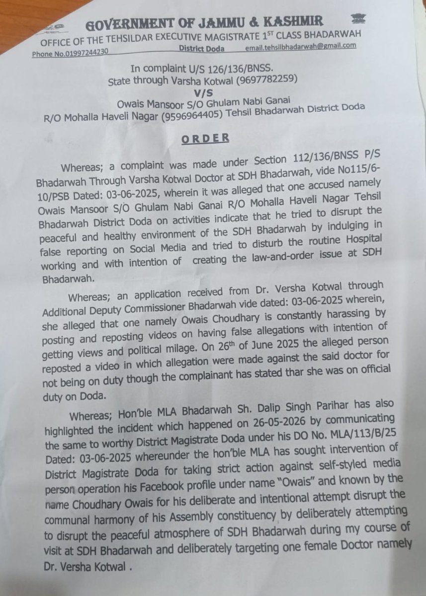 DO letters are meant for official work - not for sending people behind bars! What a misuse of power.Isn't this a misuse of power - trying to silence someone for raising public issues?
<a href="/MehrajMalikAAP/">Mehraj Malik</a>
<a href="/SanjayAzadSln/">Sanjay Singh AAP</a> <a href="/OmarAbdullah/">Omar Abdullah</a>
<a href="/OfficeOfLGJandK/">Office of LG J&K</a>
<a href="/RuhullahMehdi/">Aga Syed Ruhullah Mehdi</a>