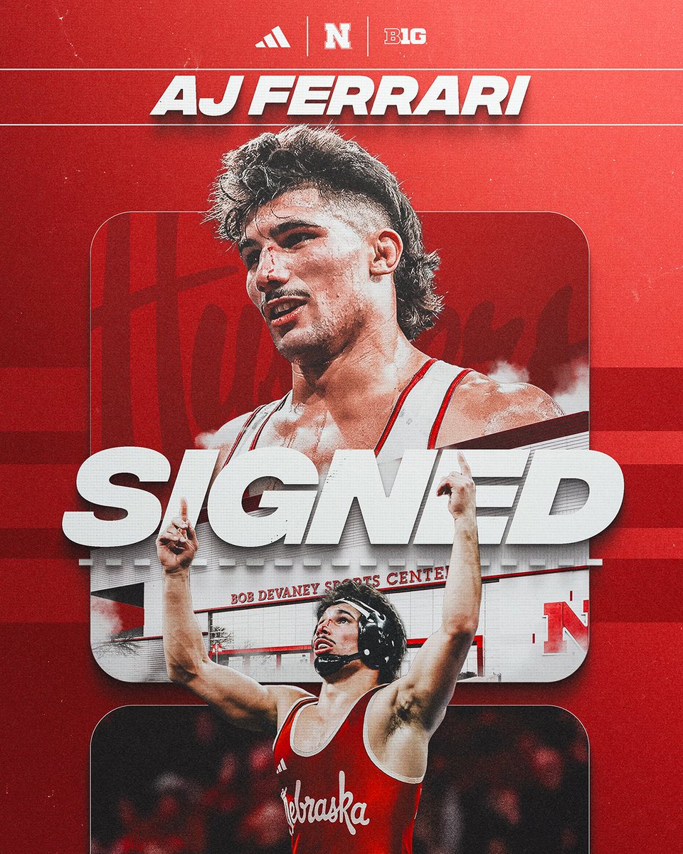 HuskerWrestling's tweet image. Adding a Ferrari to the fleet. 🏎️
▶️ National Champion
▶️ 2X All-American
▶️ 51-2 career record
Welcome to the family, @mrfasttwitch.
📄 go.unl.edu/67dt