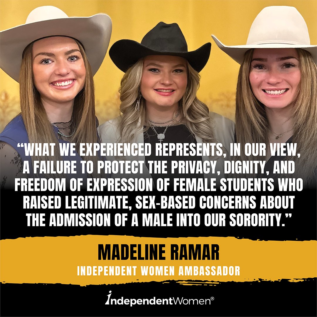 Independent Women's Forum (@iwf) on Twitter photo 🚺 Men DO NOT belong in sororities!
The <a href="/usedgov/">U.S. Department of Education</a> has launched a Title IX investigation into the University of Wyoming after a male student was admitted into an all-women’s sorority — raising national concerns about privacy & dignity. <a href="/MadelineRamar/">Madeline Ramar</a>
iwf.org/2025/06/02/dep… 🚺 Men DO NOT belong in sororities!
The <a href="/usedgov/">U.S. Department of Education</a> has launched a Title IX investigation into the University of Wyoming after a male student was admitted into an all-women’s sorority — raising national concerns about privacy & dignity. <a href="/MadelineRamar/">Madeline Ramar</a>
iwf.org/2025/06/02/dep…