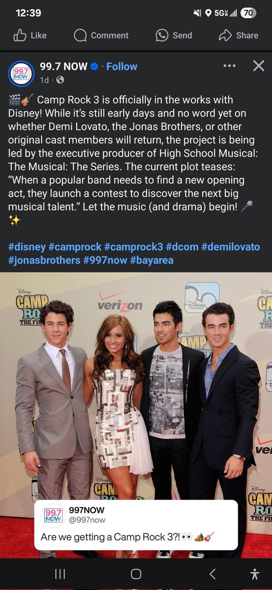 Yaaaasssss bring me camp rock 3