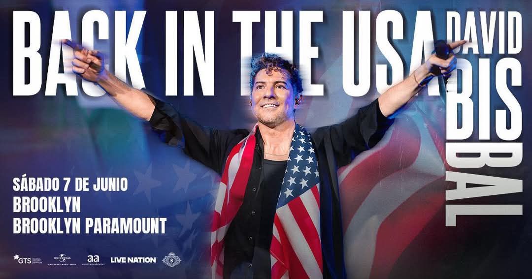 anamari_db's tweet image. Seguimos! Nuestro @davidbisbal continúa con su gira #BackInTheUSA!

📌 Brooklyn, Nueva York
📅 7 de junio 2025
🏟️ Brooklyn Paramount
🕗 19 horas