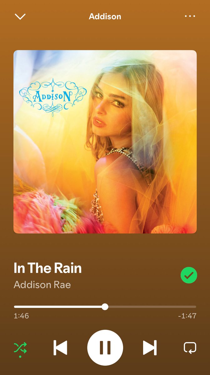 like i’m sorry this is pop mid-tempo perfection. like im walking in slow motion on 7th ave n shit … addison the woman you are