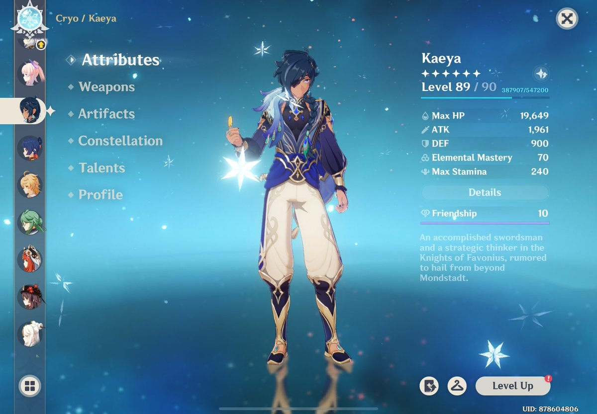 I did it. I c6ed my kaeya. I can finally quit genshin. this is what I’ve been working towards for three entire years of my life.