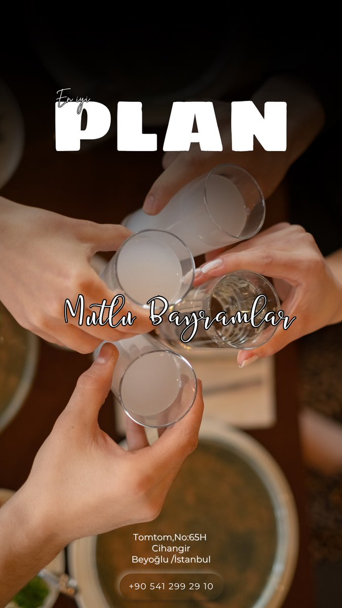 Plan İstanbul Yeni Nesil Meyhane eğlencesi bayramda sizleri bekliyor. Rezervasyon telefonu 0541 299 29 10
#yeninesilmeyhane #istanbul #meyhane