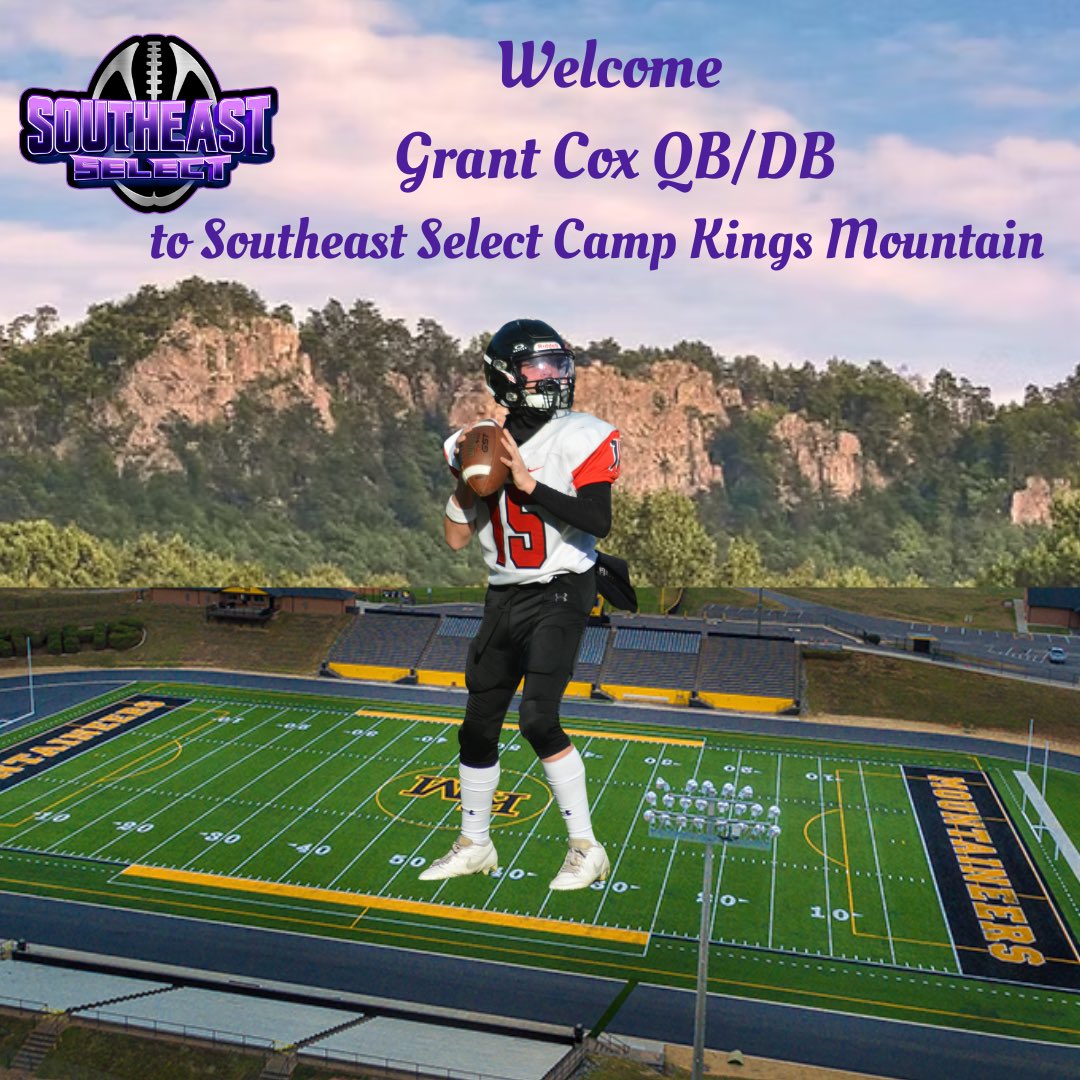 CFSRecruitment's tweet image. Excited to have @GrantCox_QB1 @3kbrayy__ join us for Southeast Select Camp Kings Mountain next Saturday