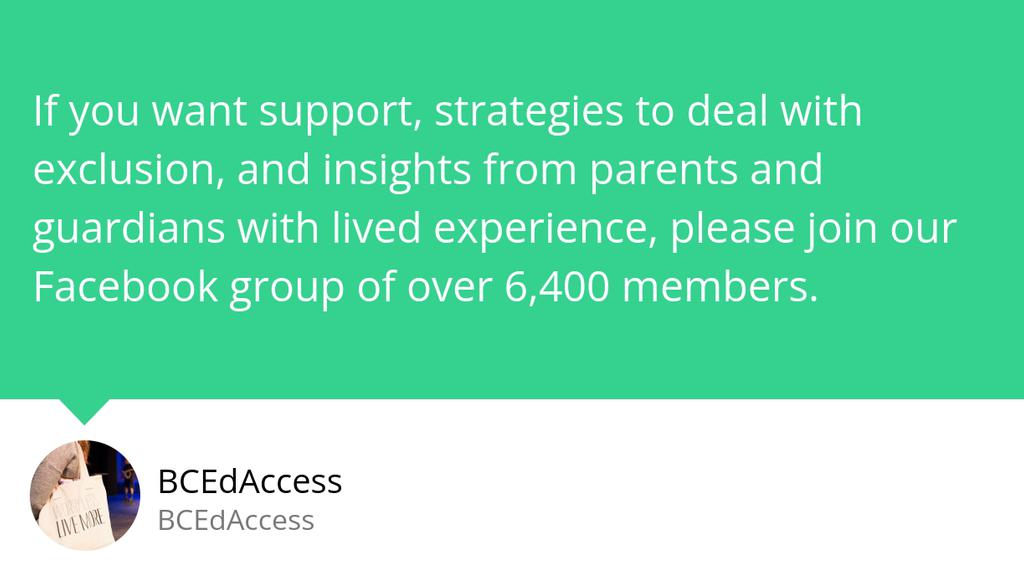 If your family experiences any exclusion in the month of June – an especially high time for exclusion – please consider reporting it.

Read more 👉 lttr.ai/AfJ3e

#Education #Accessibility #bced