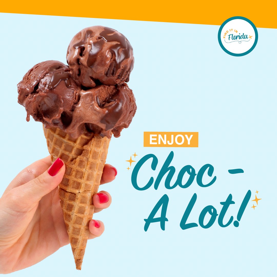It's National Chocolate Ice Cream Day! Cool down from the Florida heat with a sweet treat from your favorite local grocery store or ice cream shop.